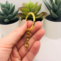 4, 20 or 50 Pieces: Gold Split Ring Key Chain Starter Base