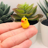4 or 12 Pieces: Yellow Rubber Duck Charms