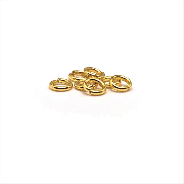 100, 500 or 1,000 Pieces: 5 mm Gold Plated Open Jump Rings, 18g