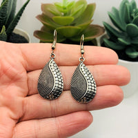 Boho Silver Tone Bohemian Dangle Earrings