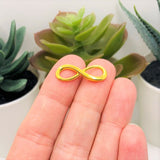 4, 20 or 50 Pieces: Gold Infinity Connector Charms