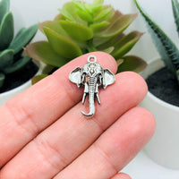 4, 20 or 50 Pieces: Silver Tibetan Elephant Head Charms