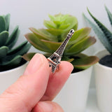 4, 20 or 50 Pieces: Silver Eiffel Tower 3D Charms