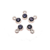 4, 20 or 50 Pieces: Small Purple February Birthstone Rhinestone Charms