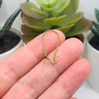 100 or 500 Pieces: Bronze Kidney Earring Wires