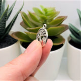 4, 20 or 50 Pieces: Small Silver Tree of Life Charms, Double Sided