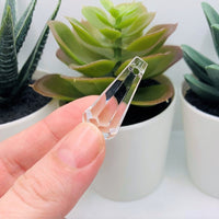 1, 4, 20 or 50 Pieces: Large Acrylic Crystal Faceted Teardrop Pendants