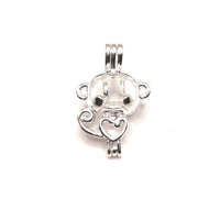 4 or 20 Pieces: Silver Plated Monkey Bead Diffuser Lockets