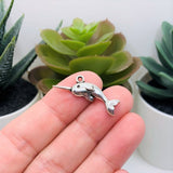 4, 20 or 50 Pieces: Silver Narwhal Charms