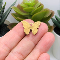 4, 20 or 50 Pieces: Yellow and Black Enamel Butterfly Charms