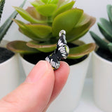4, 20 or 50 Pieces: Black and White Butterfly Charms