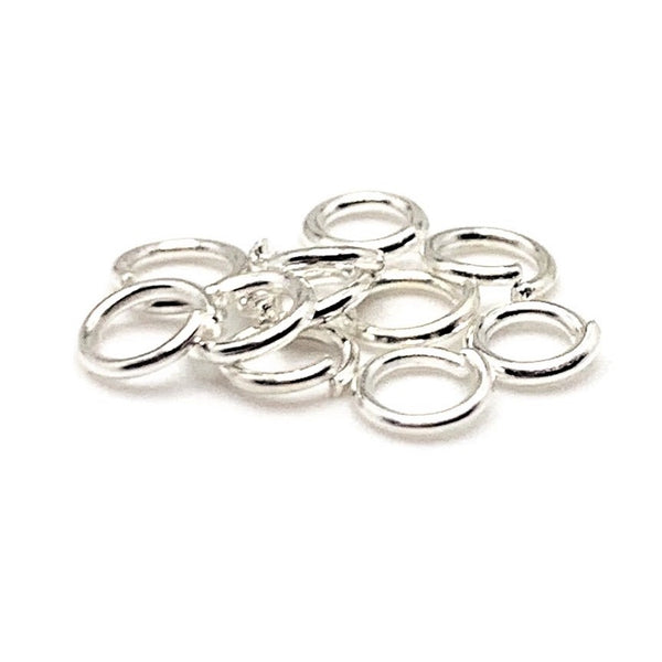 100, 500 or 1,000 Pieces: 4 mm Silver Plated Open Jump Rings, 21g