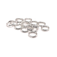 100, 500 or 1,000 Pieces: 6 mm Silver Plated Split Double Jump Rings
